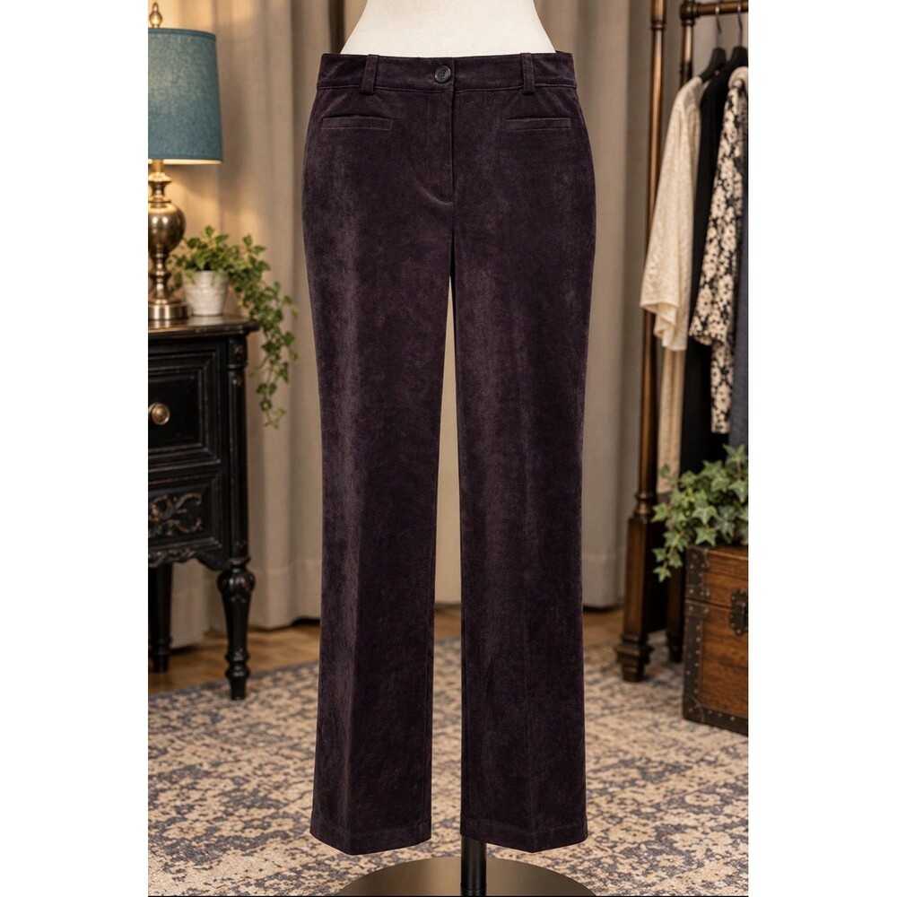 Kim Rogers Size 10 Women’s Black Corduroy Pants Straight Leg 32x30